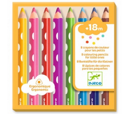 8 lápices de cores-Djeco