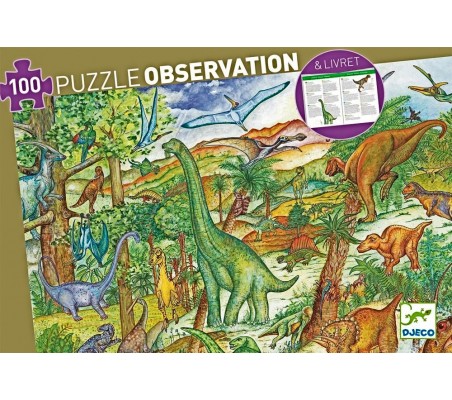 Puzzle observación Dinosaurios  Djeco